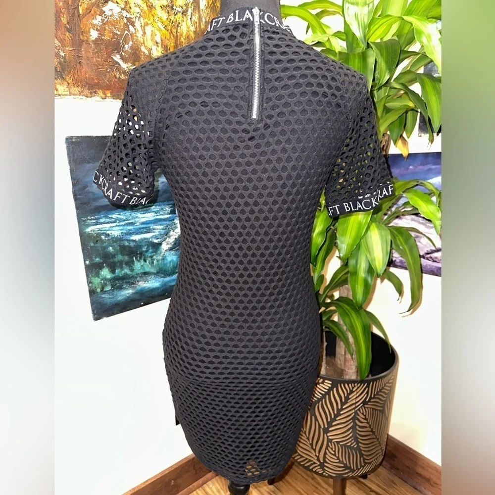 BlackCraft Cult Black Mesh Mini Dress Goth Y2K Small - Picture 5 of 10